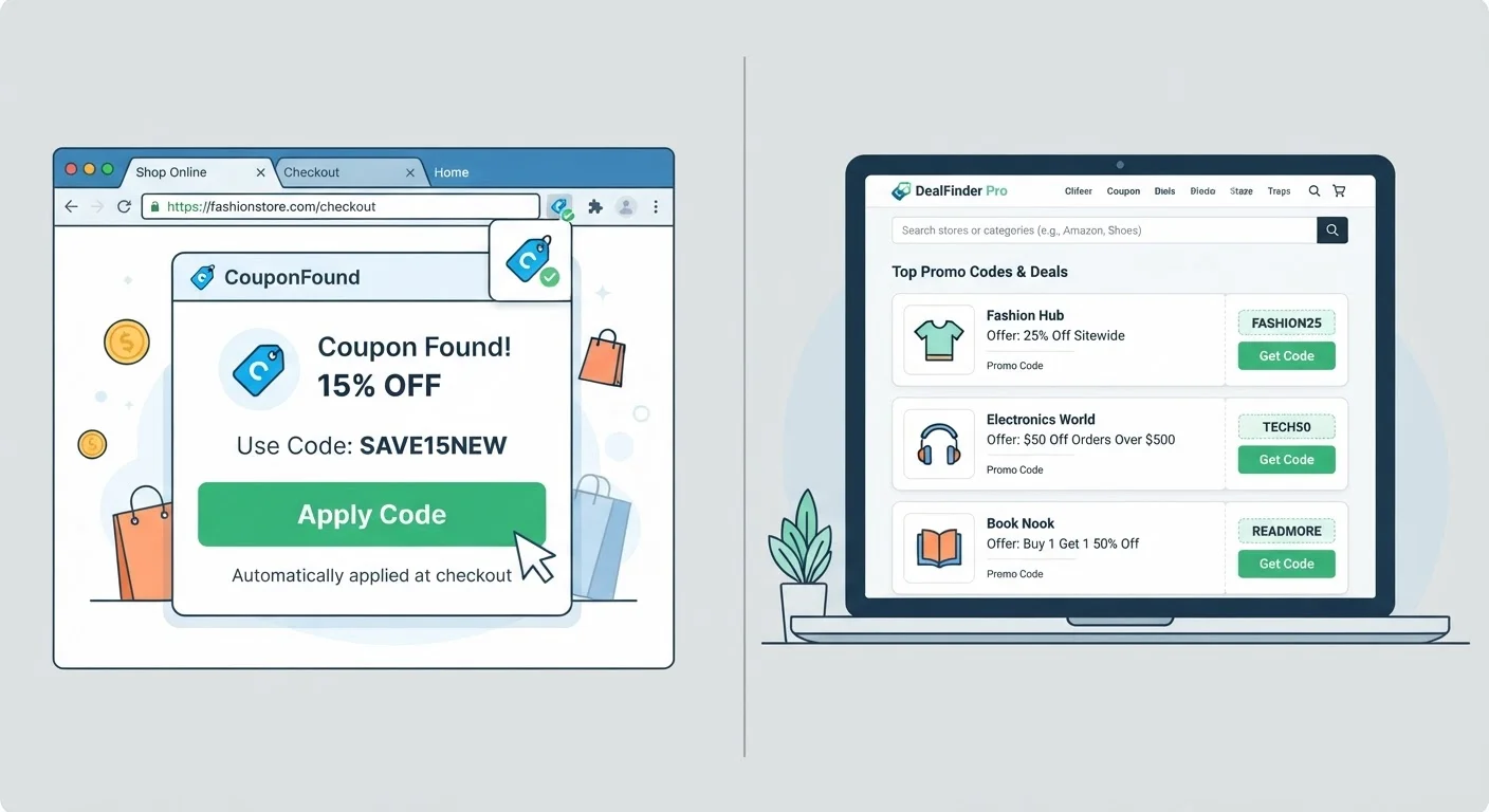 Browser Extensions vs. Coupon Websites: Two Approaches to Finding Discount Codes