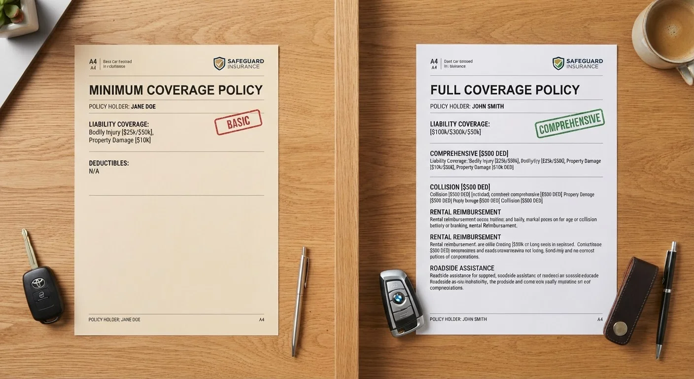 Full Coverage vs. Minimum Coverage: Weighing the Trade-Offs