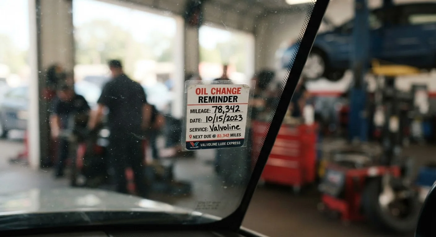 Oil Change Intervals: What the Numbers on the Sticker Really Mean