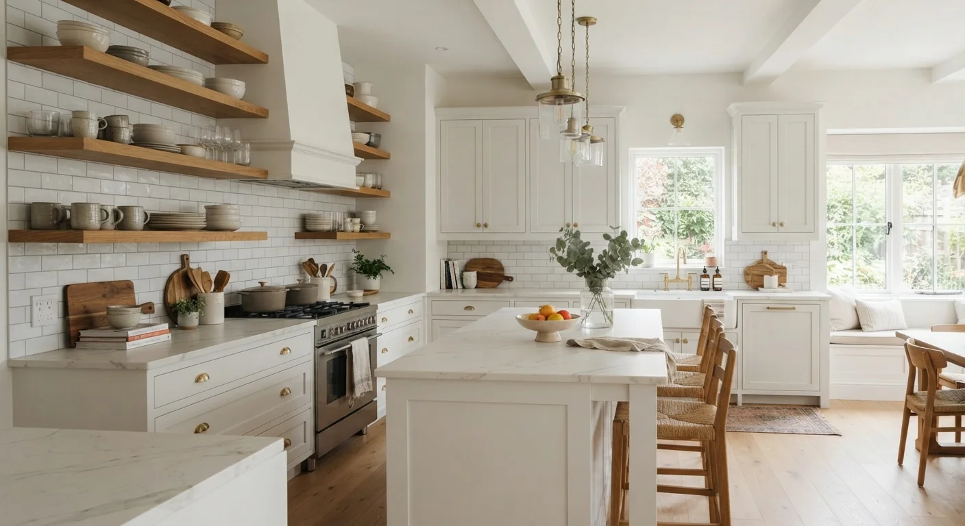 Open Shelving vs. Upper Cabinets in a Kitchen Renovation